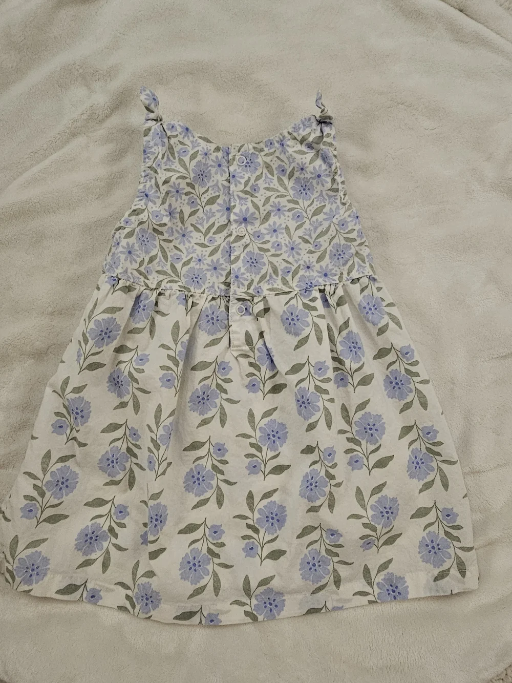 Carter's Blue Floral Dress with Matching Hat